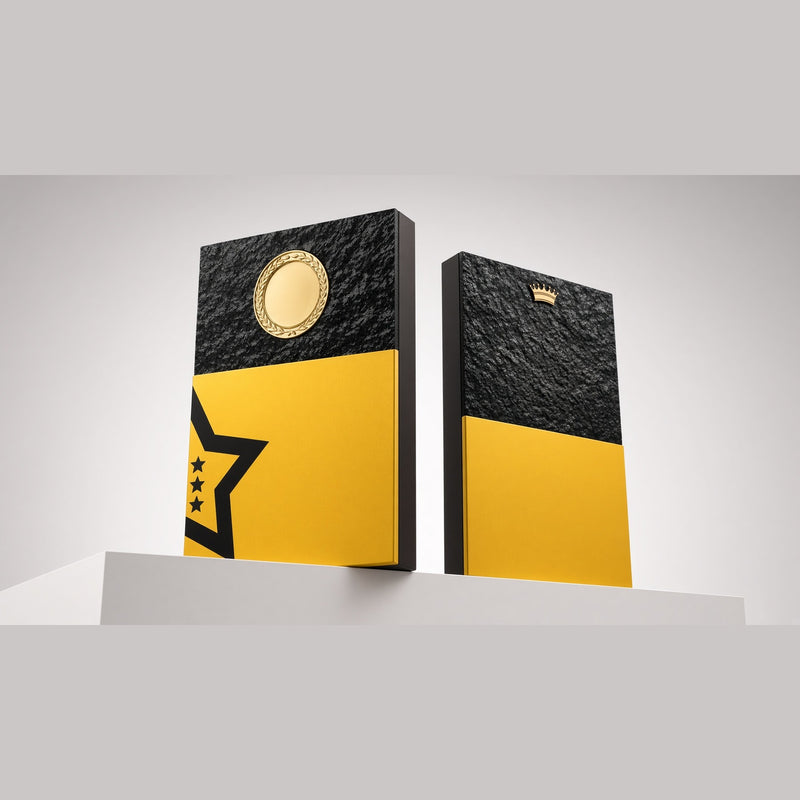 Black & Gold Texture Plaque — 01 low wide