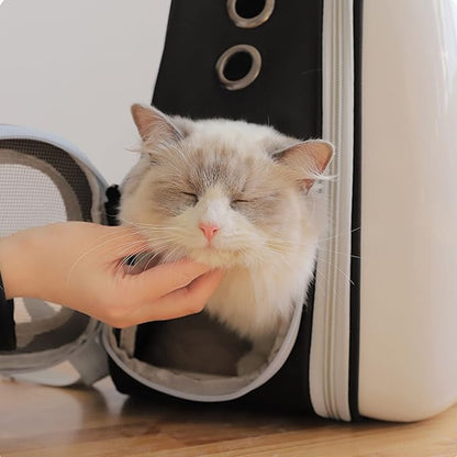 Cat Backpack Carrier - Pet Bubble Backpack, Cat Bag Carrier, Durable Large Cat Carrier, Transparent Capsule Backpack for Cats Puppy Kitten Bunny Bird, Pet Outdoor Hiking Bag