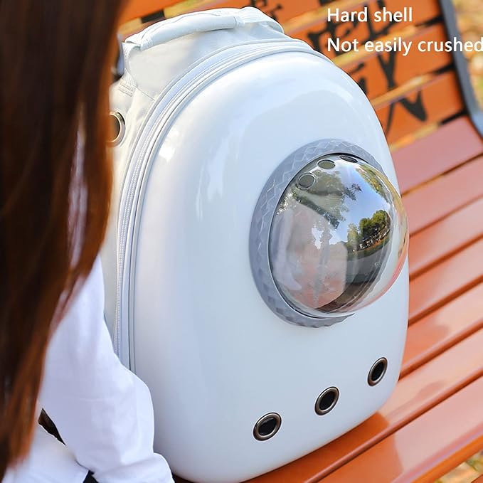 Cat Backpack Carrier - Pet Bubble Backpack, Cat Bag Carrier, Durable Large Cat Carrier, Transparent Capsule Backpack for Cats Puppy Kitten Bunny Bird, Pet Outdoor Hiking Bag
