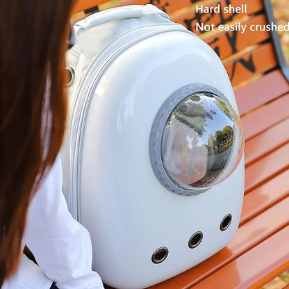 Cat Backpack Carrier - Pet Bubble Backpack, Cat Bag Carrier, Durable Large Cat Carrier, Transparent Capsule Backpack for Cats Puppy Kitten Bunny Bird, Pet Outdoor Hiking Bag