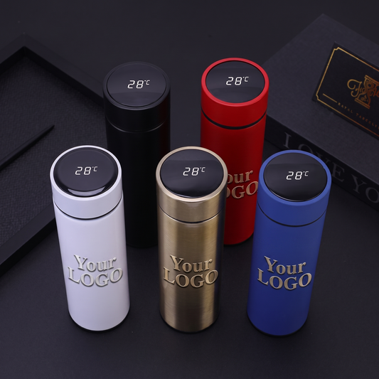 Smart Cup - Intelligent Thermos Cup With LED Temperature Display (500ml) - Double Walled Vacuum Insulated Bottle, 12-Hour Isolation Lock, Stainless Steel - Smart Hot And Cold Travel Mug