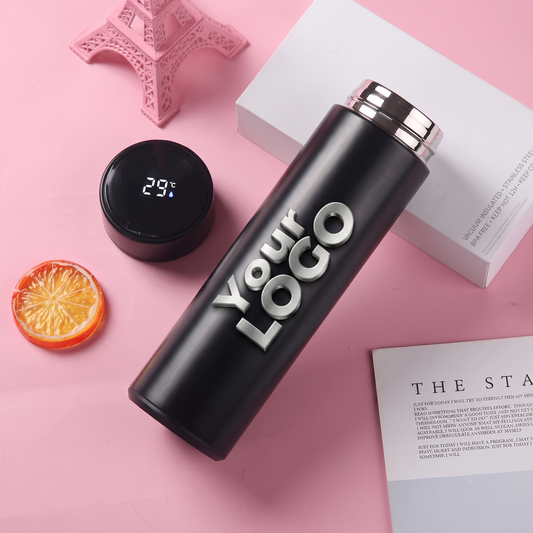 Smart Cup - Intelligent Thermos Cup With LED Temperature Display (500ml) - Double Walled Vacuum Insulated Bottle, 12-Hour Isolation Lock, Stainless Steel - Smart Hot And Cold Travel Mug