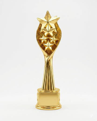 Golden Star Trophy – Premium Achievement & Excellence Award