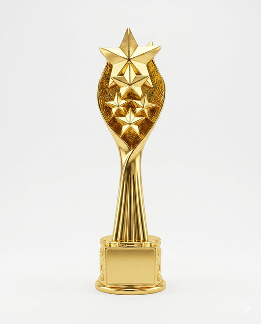Golden Star Trophy – Premium Achievement & Excellence Award