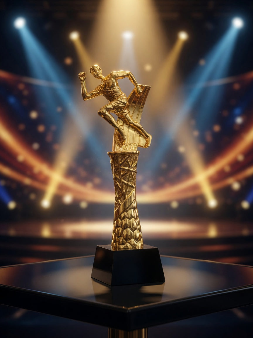 Golden Running Athlete Trophy