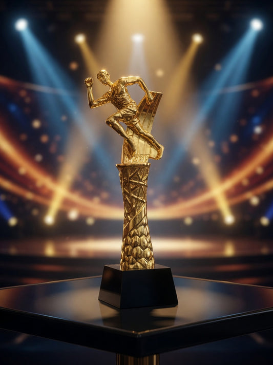 Golden Running Athlete Trophy
