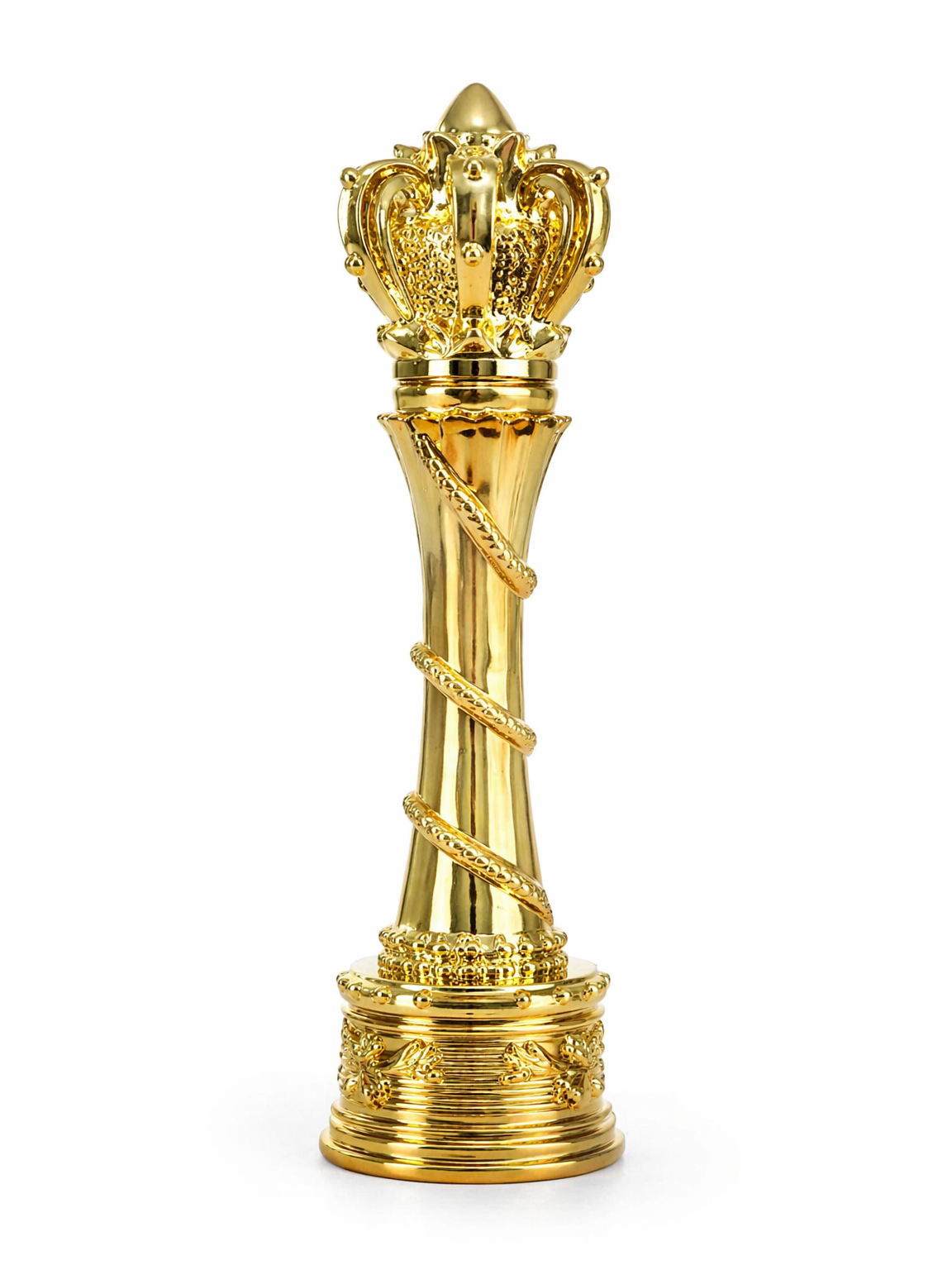 Royal Golden Crown Trophy – Premium Champion Award with Engraving Plaque