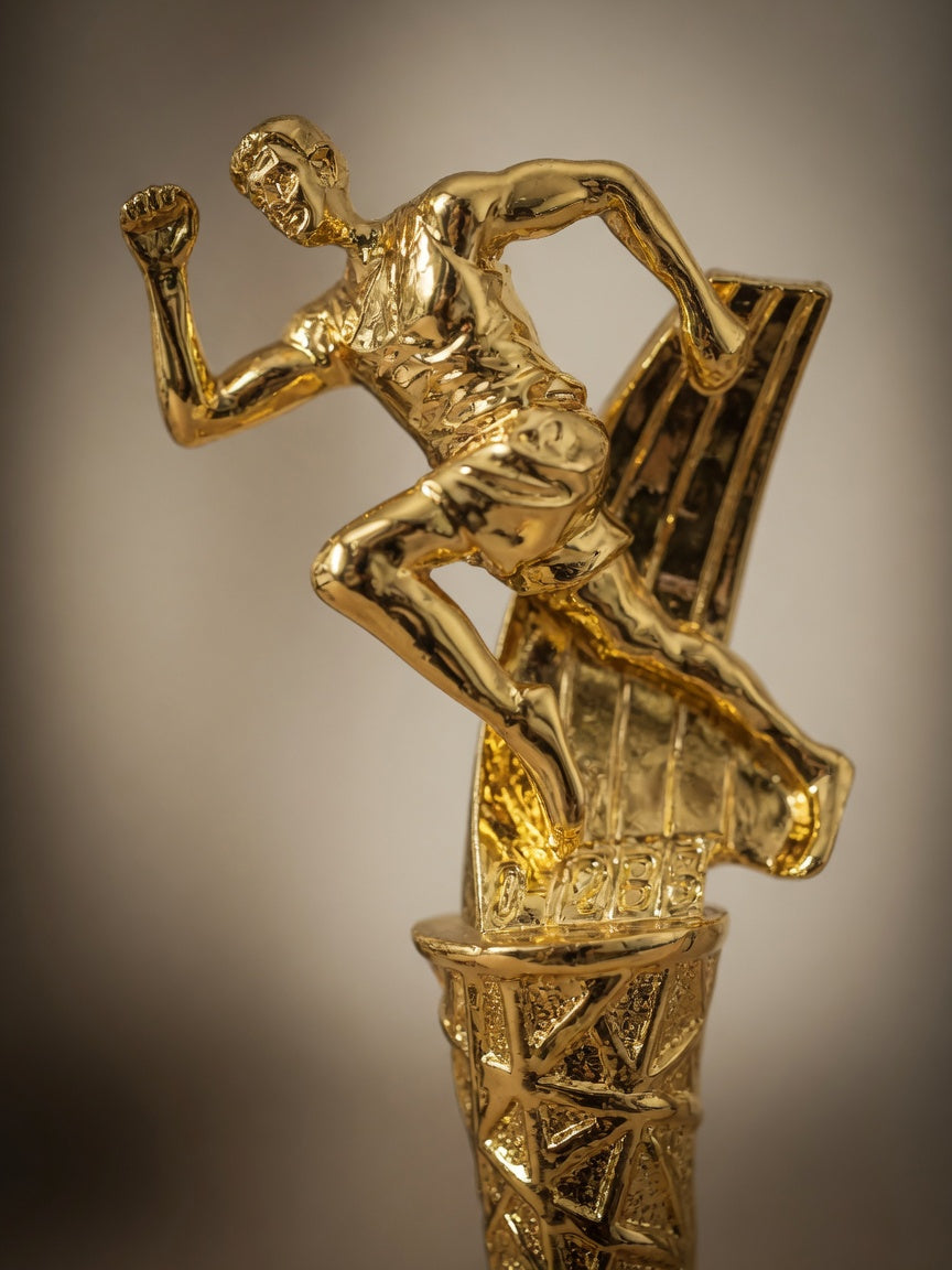 Golden Running Athlete Trophy