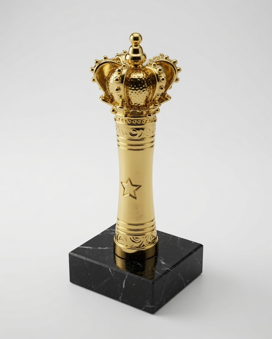 Royal Golden Crown Trophy – Premium Champion Award